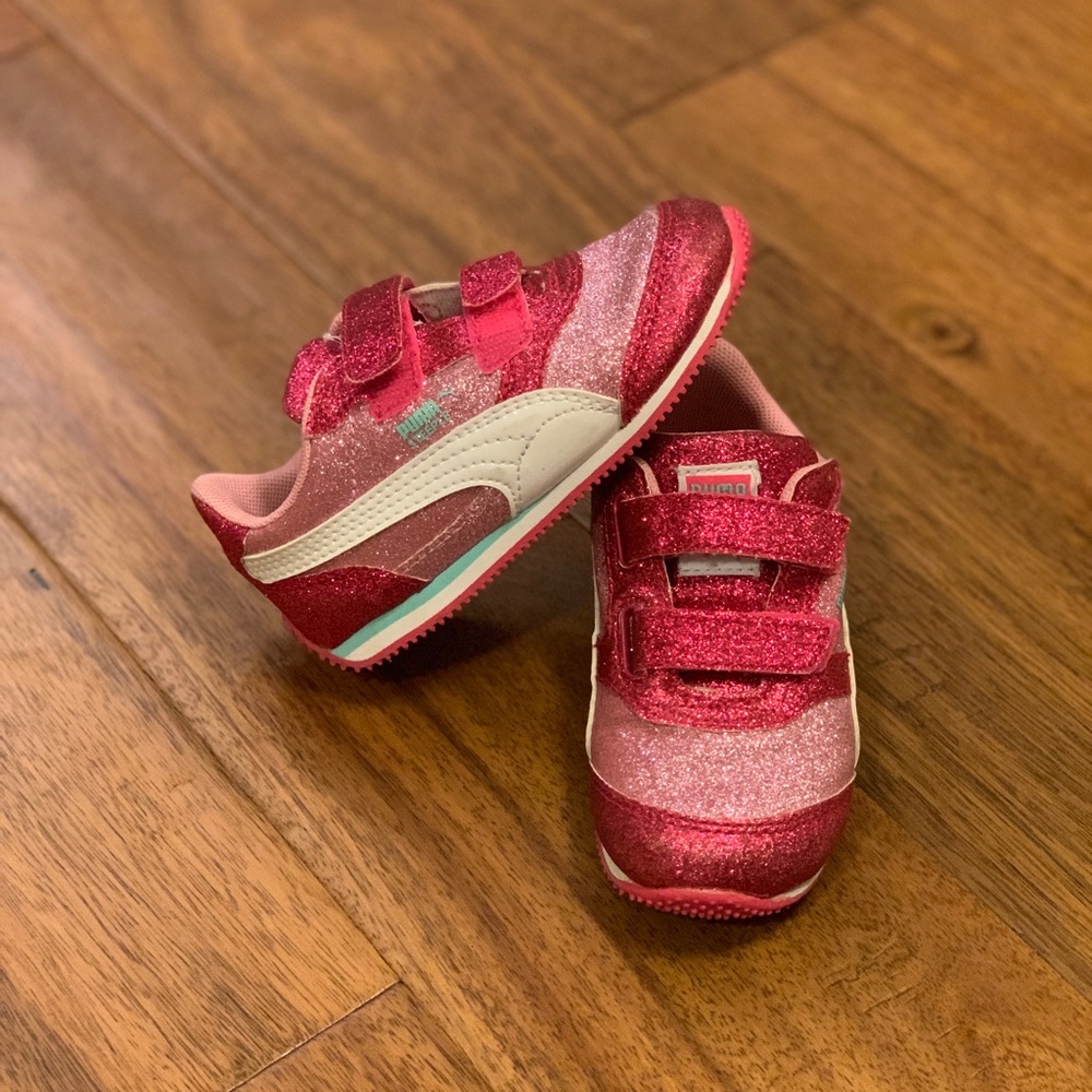 Puma Pink Sparkle Size 7 Toddler Shoes